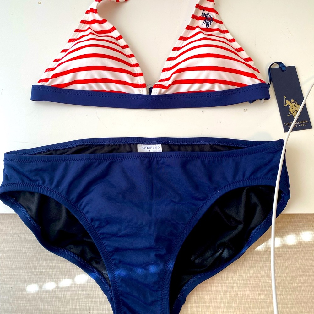 US POLO Stripes Swimwear Set Size M